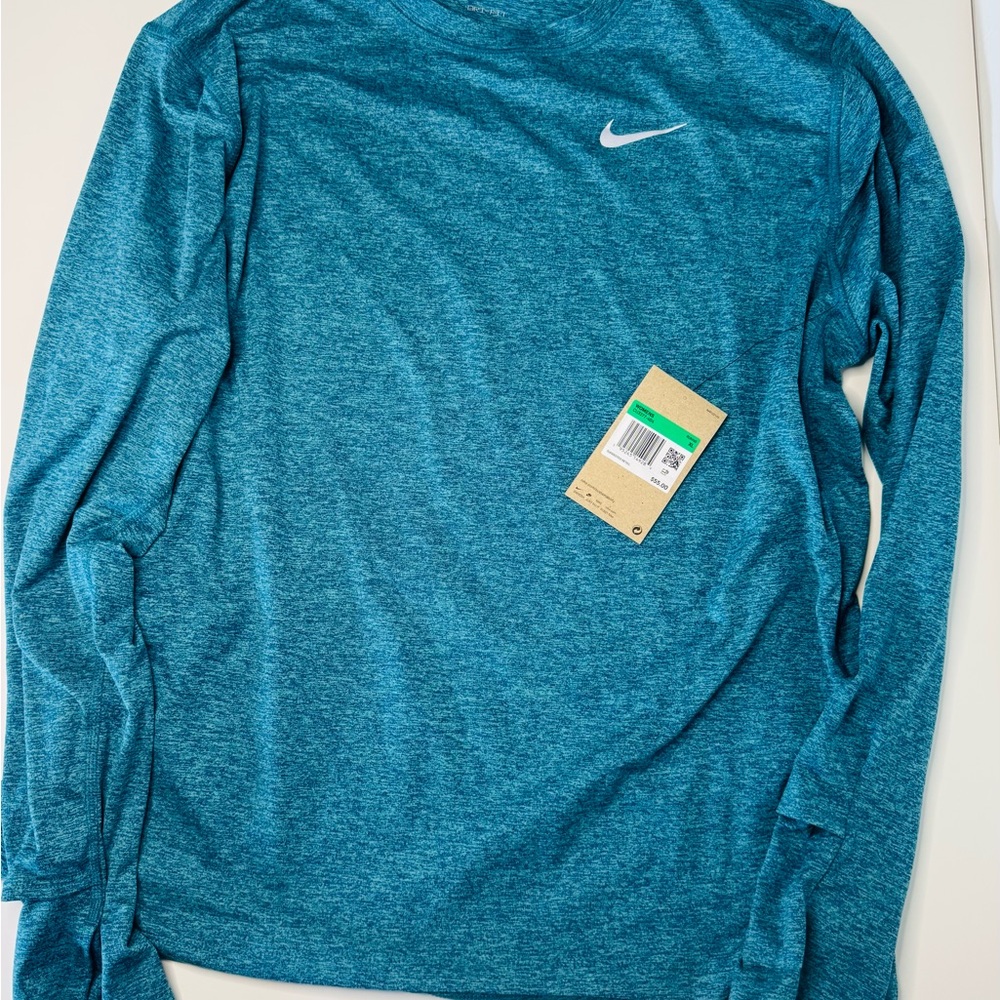 New Nike Women's XL Dri-FIT Element Running Crew CU3277-404 Glacier Ice